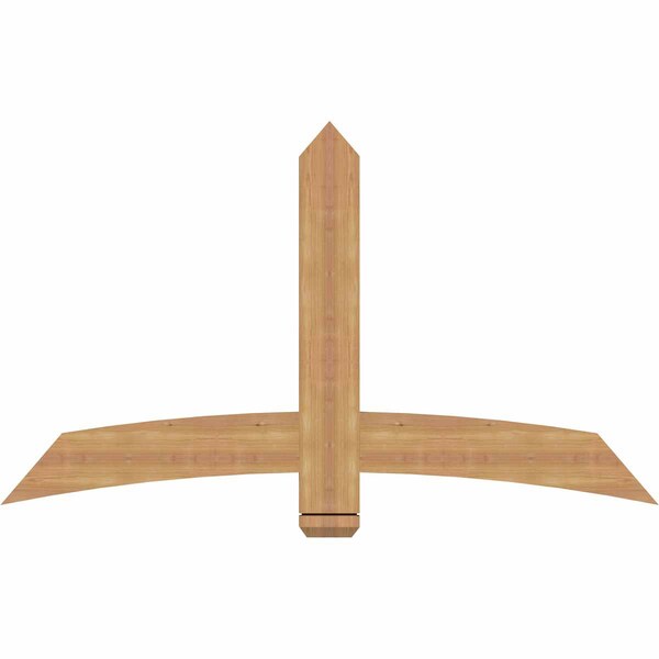 Ekena Millwork Bellingham Timber Gable Bracket, Western Red Cedar, 60"W x 35"H x 1 1/2"D x 5 1/2"F, 14/12 Pitch GBW060X35X0206BEL00SWR - main